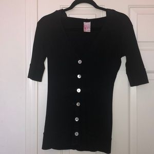 Black Button Up Shirt with Hood
